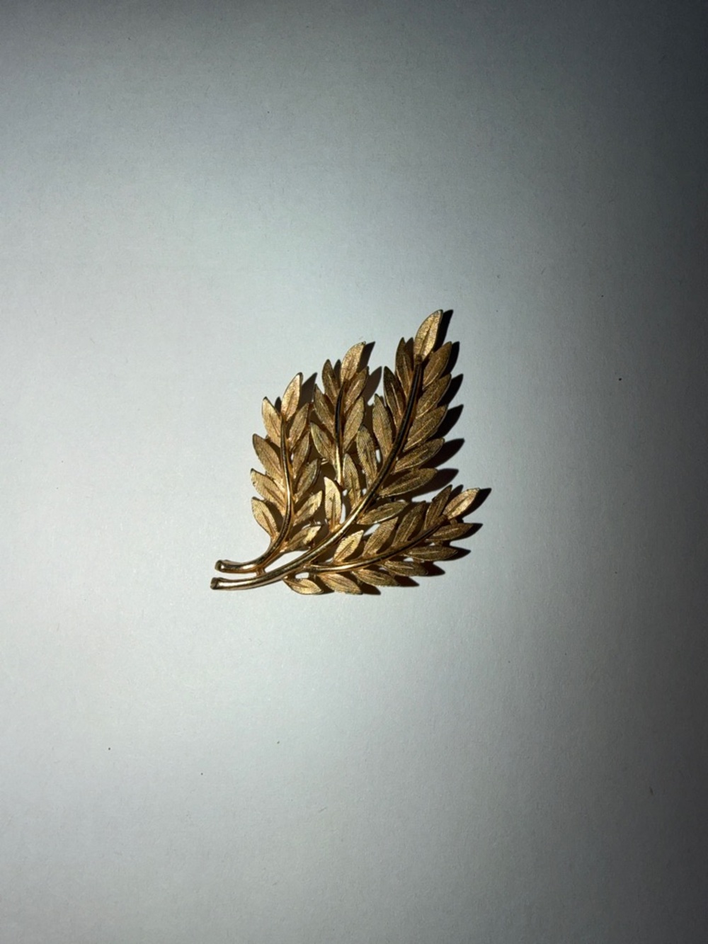 Trifari Gold Leaf Cluster Brooch